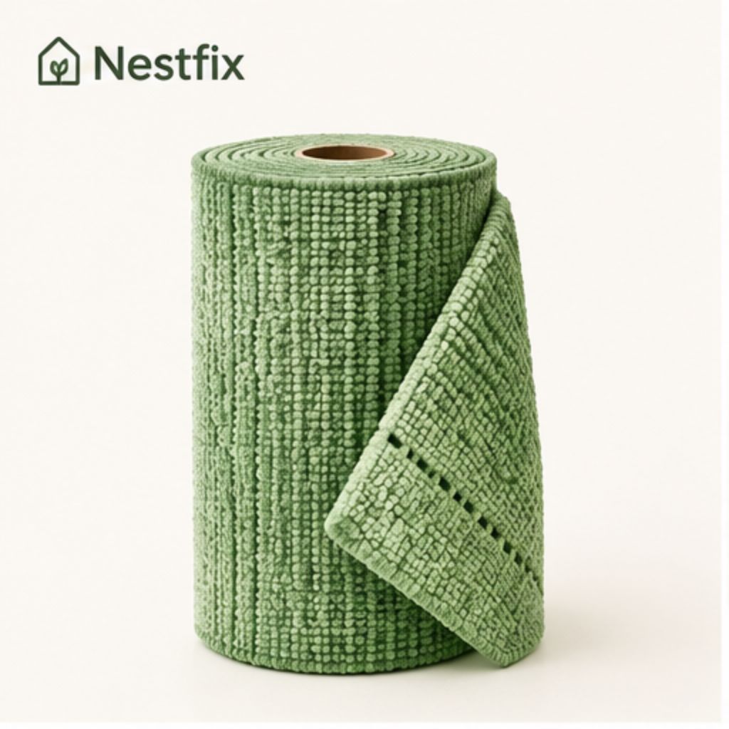 NestFix™ Clean Roll Reusable Microfiber Kitchen Towel Roll | Tear-Off Cleaning Cloths for Kitchen & Home