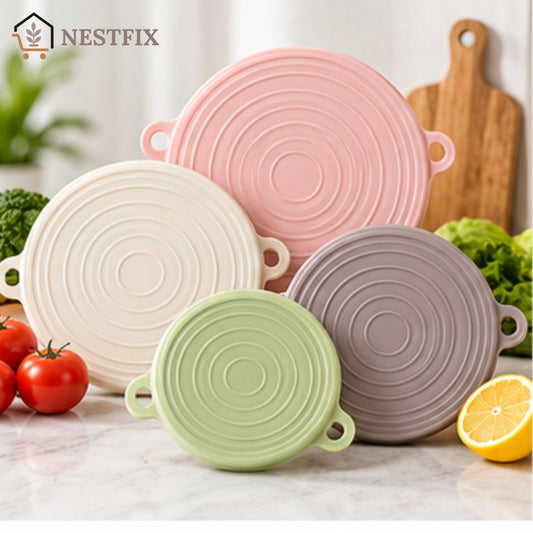 NestFix™ Silicone Food Covers – Reusable Stretch Lids for Bowls, Pots & Containers