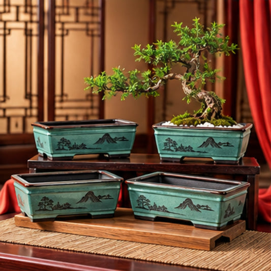 NestFix™ Bonsai Planter Pot – Decorative Ceramic Pot for Home & Desk