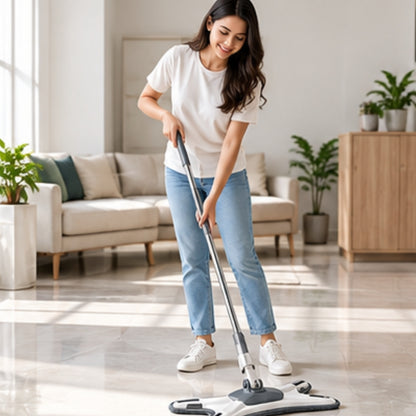 NestFix FlexiClean™ Self-Wringing X-Mop | 360° Flat Floor Cleaner