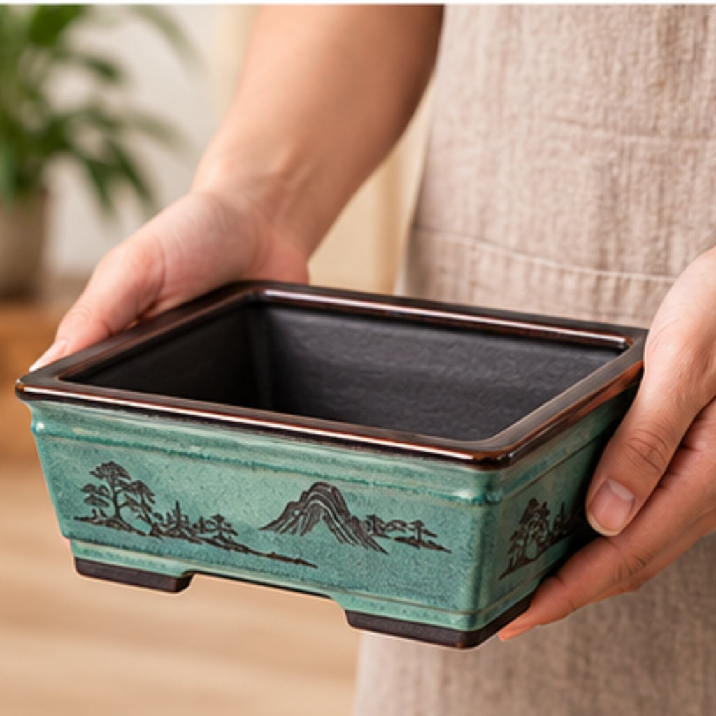 NestFix™ Bonsai Planter Pot – Decorative Ceramic Pot for Home & Desk