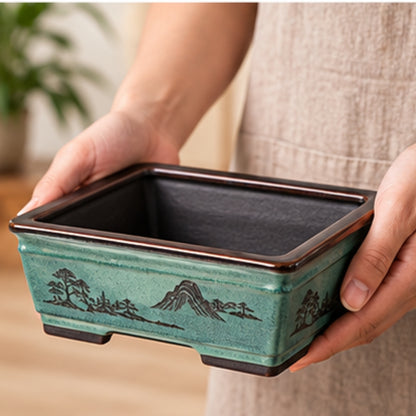 NestFix™ Bonsai Planter Pot – Decorative Ceramic Pot for Home & Desk