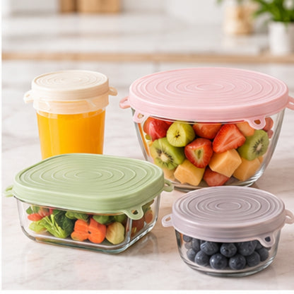 NestFix™ Silicone Food Covers – Reusable Stretch Lids for Bowls, Pots & Containers