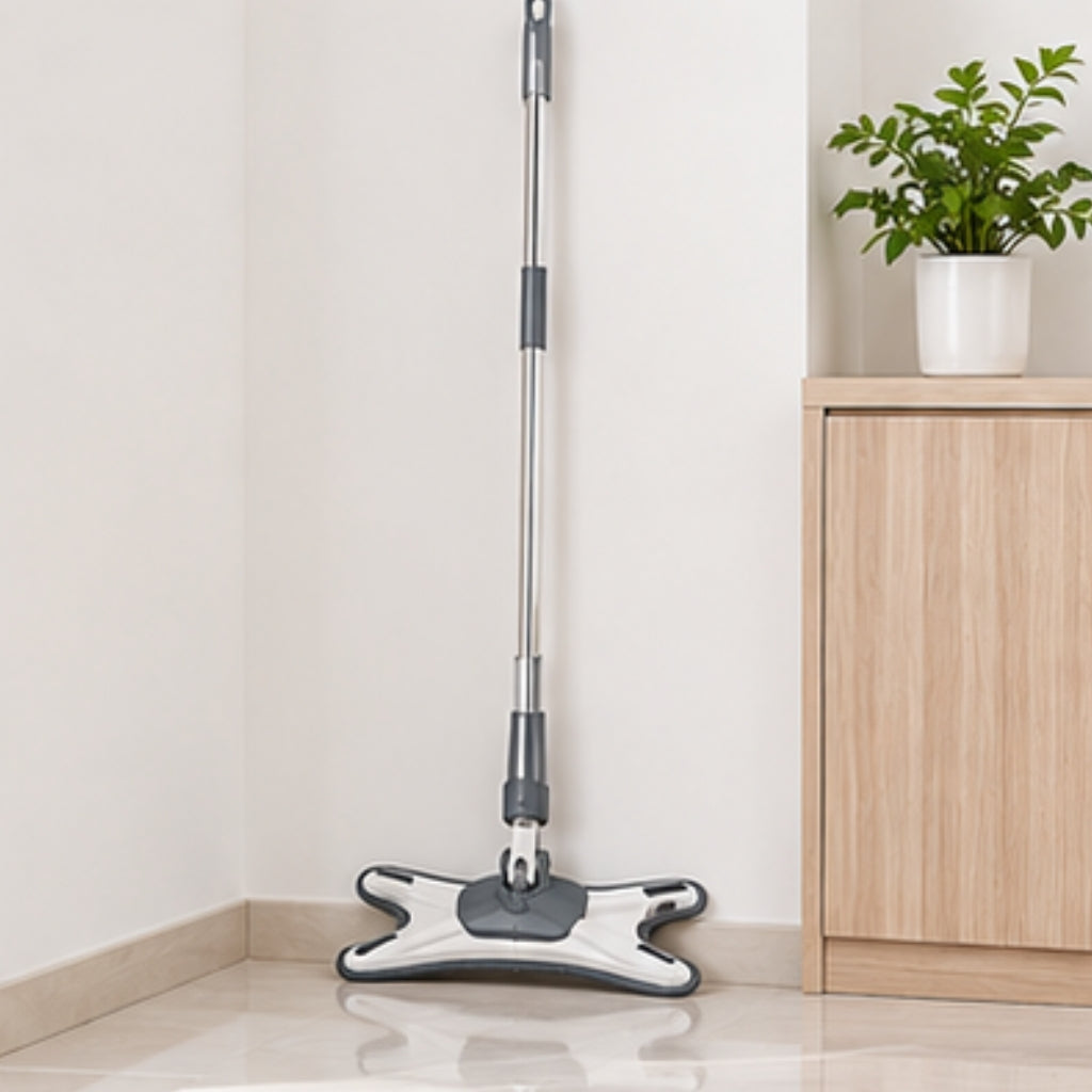 NestFix FlexiClean™ Self-Wringing X-Mop | 360° Flat Floor Cleaner
